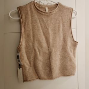 Aritzia Babaton Ellipsis Heather Cashmere Sweater Tank XXS